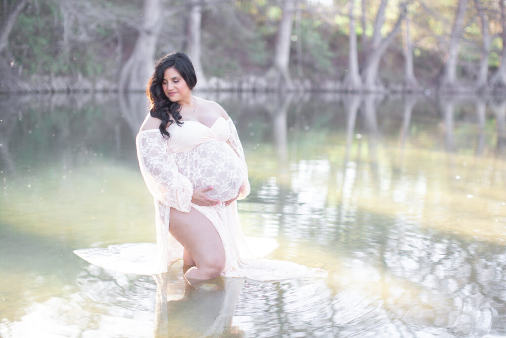 Guadalupe river maternity session New Braunfels, TX 